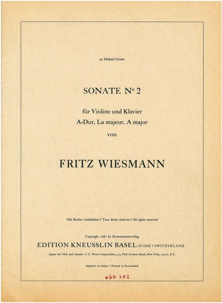 Sonate Nr. 2 Für Violine und Klavier
